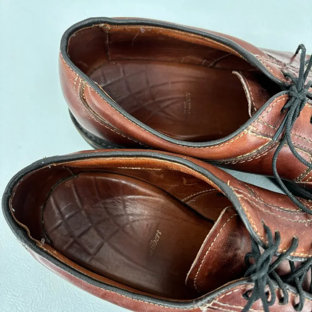 Allen Edmonds Men's Wilbert Oxford Lace Up Leather Shoes‎ Brown Size 9
